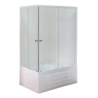 Душевой уголок Royal Bath BP 100х80 с поддоном профиль Белый стекло матовое