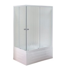 Душевой уголок Royal Bath BP 100х80 с поддоном профиль Белый стекло матовое