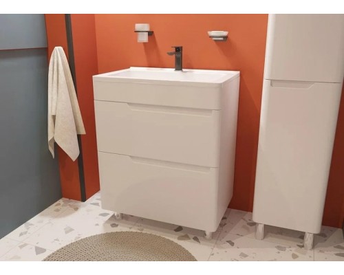 Тумба с раковиной Эстет Kare Luxe 70 ФР-00007071 Белая