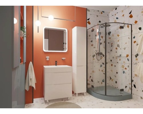 Тумба с раковиной Эстет Kare Luxe 70 ФР-00007071 Белая