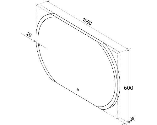 Зеркало Бриклаер Вега Мальта 100 4627125415609 с подсветкой с сенсорным выключателем
