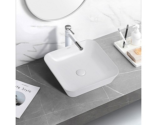 Раковина накладная ABBER Rechteck AC2205 белая