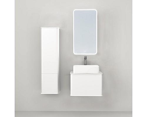 Шкаф пенал Jorno Pastel 35 Pas.04.125/P/W подвесной Белый жемчуг