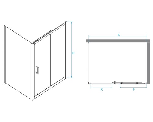 Душевой уголок RGW Passage PA-74 170x120 410874172-11 профиль Хром стекло прозрачное