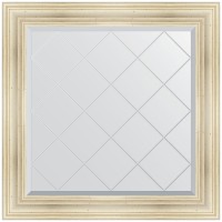 Зеркало Evoform Exclusive-G 89х89 BY 4332 с гравировкой в багетной раме - Травленое серебро 99 мм