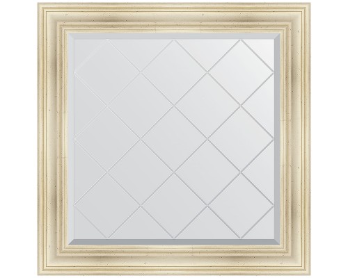 Зеркало Evoform Exclusive-G 89х89 BY 4332 с гравировкой в багетной раме - Травленое серебро 99 мм