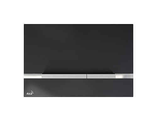Кнопка смыва AlcaPlast Flat STRIPE-GL1204 стекло, черный