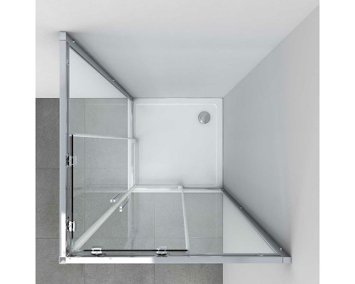 Душевой уголок Vincea Soft 90x90 профиль Черный стекло прозрачное