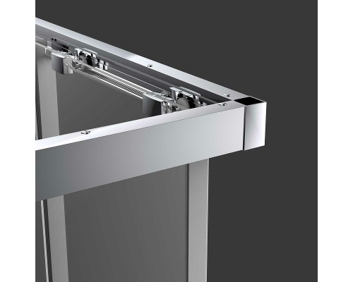 Душевой уголок Vincea Soft 90x90 профиль Черный стекло прозрачное
