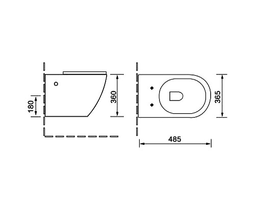 Унитаз SantiLine SL-5005MRB подвесной Белый мрамор с сиденьем Микролифт