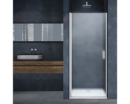 Душевая дверь Vincea Alpha 80 VDP-3AL800MT профиль Хром стекло текстурное