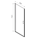Душевая дверь Vincea Alpha 80 VDP-3AL800MT профиль Хром стекло текстурное