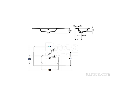 Раковина Roca Victoria-N Unik 60х46 32799E000