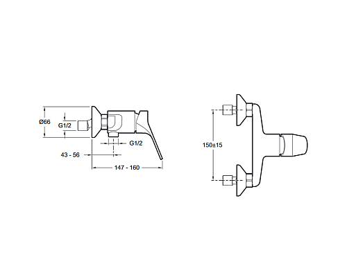 Смеситель для душа Jacob Delafon E75765-CP