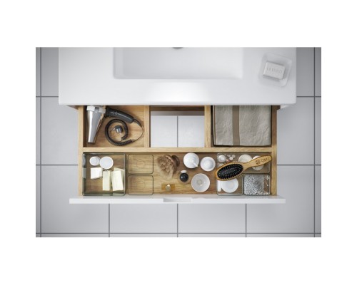 Тумба под раковину Excellent Tuto 80 см серый/дуб, 2 ящика