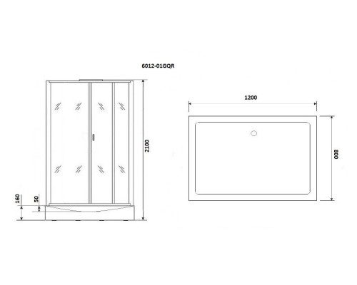 Душевая кабина Niagara Premium NG-6012-01GQR 120x80