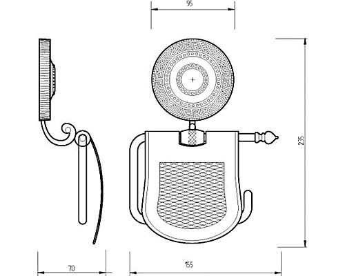 Держатель туалетной бумаги Migliore Montecarlo 31506 с крышкой Золото
