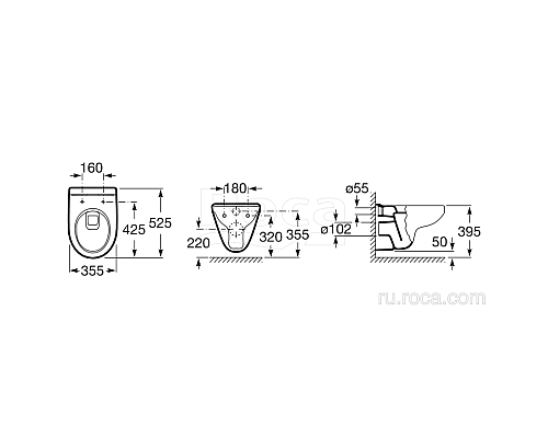 Чаша Roca Victoria 34630300R подвесная