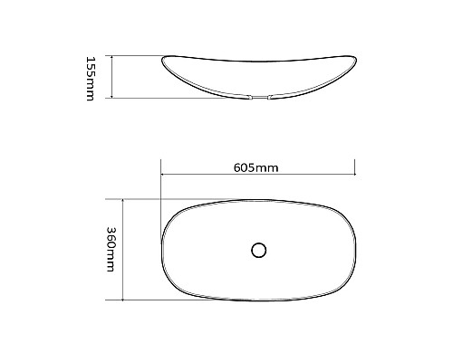 Раковина керамическая накладная SantiLine SL-1025