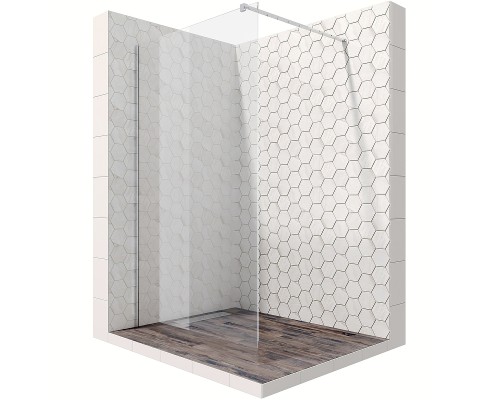 Душевая перегородка Ambassador Walk-in 100х200 15031102 профиль Хром стекло прозрачное