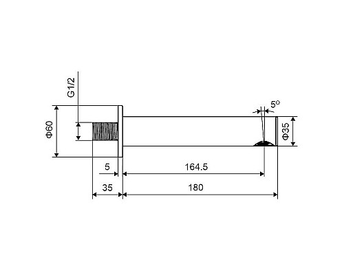 Излив для смесителя Excellent Pi Arex AREX.1225GL Золото