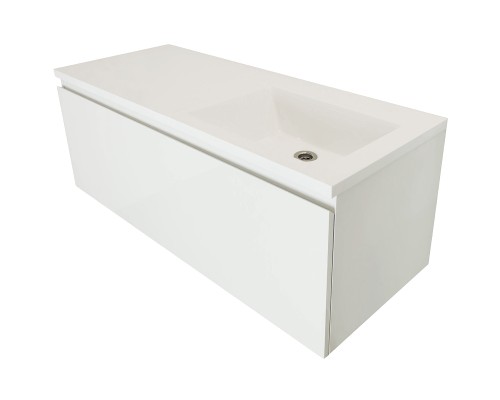 Тумба с раковиной Эстет Dallas Luxe 110 R ФР-00002023 подвесная Белая