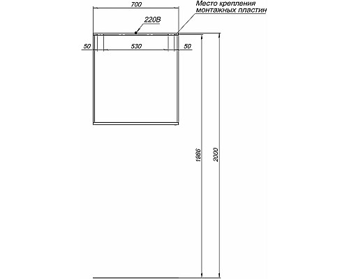 Зеркало Allen Brau Reality 70 1.32017.03 с подсветкой Латунь браш с сенсорным выключателем