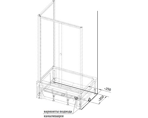 Душевой уголок Radomir Верчелли 119x81 R 1-03-1-2-0-0131 с поддоном Белый