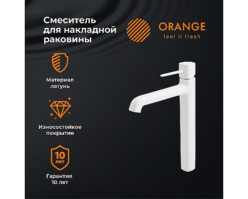 Смеситель для раковины Orange Karl M05-121w Белый