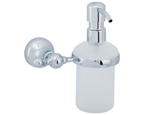 Дозатор жидкого мыла настенный Veragio Gialetta хром/матовое стекло