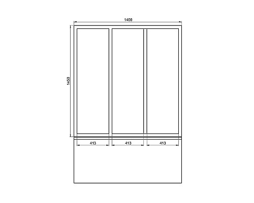 Шторка на ванну Bas Тесса 140 ШТ00070 профиль Белый стекло прозрачное