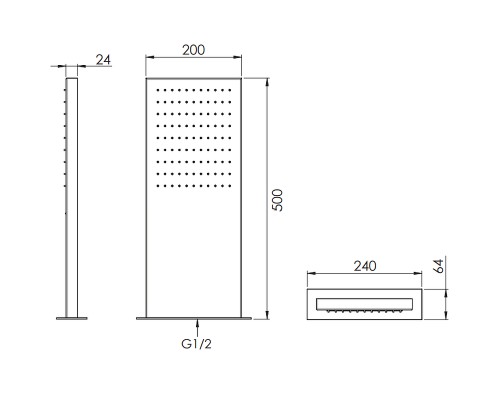 Верхний душ Remer 350SSX Хром