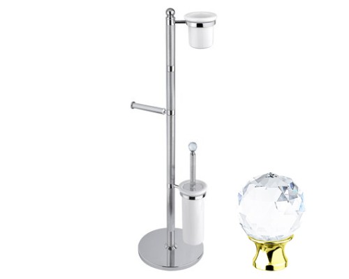 Стойка напольная c держателем туалетной бумаги Cezares OLIMP-WCS-03/24-Sw