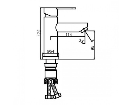 Смеситель для раковины Frap F10801 Сатин