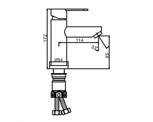 Смеситель для раковины Frap F10801 Сатин