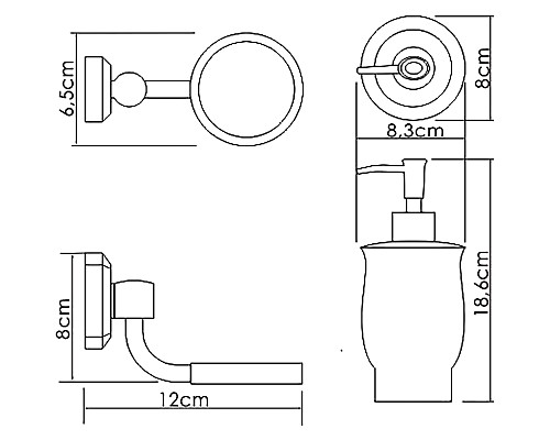 Дозатор для жидкого мыла WasserKRAFT K-24199 Хром Белый