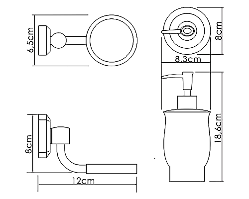 Дозатор для жидкого мыла WasserKRAFT K-24199 Хром Белый