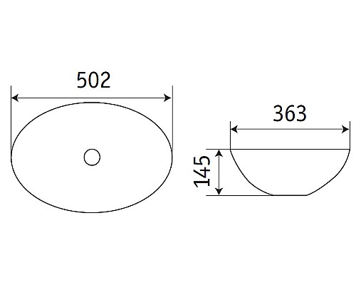 Раковина-чаша CeramaLux 50 78590MDH Серая матовая