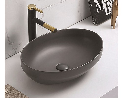 Раковина-чаша CeramaLux 50 78590MDH Серая матовая