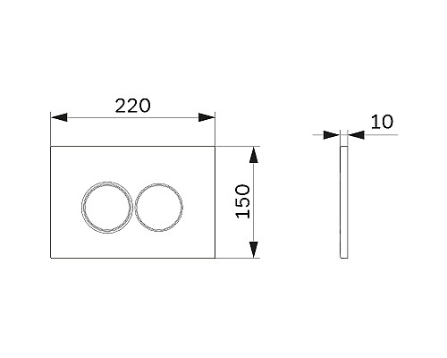 Клавиша смыва AM.PM Pro С L I070138 Черная матовая