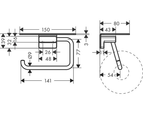 Держатель туалетной бумаги Hansgrohe AddStoris 41772990 Полированное золото