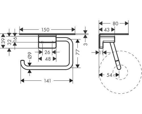 Держатель туалетной бумаги Hansgrohe AddStoris 41772990 Полированное золото
