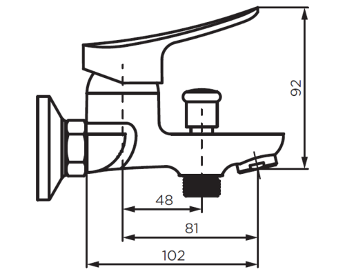 Смеситель для ванны Dorff Norma D1010000 Хром