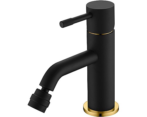 Смеситель для биде Boheme Uno 466-BG Черный матовый Золото