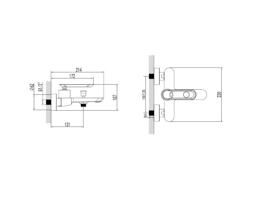 Смеситель Bien Hermes BB01009406 для ванны с душем