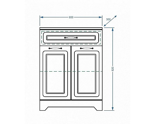Комод Stella Polar Кармела 60 SP-00000190 напольный