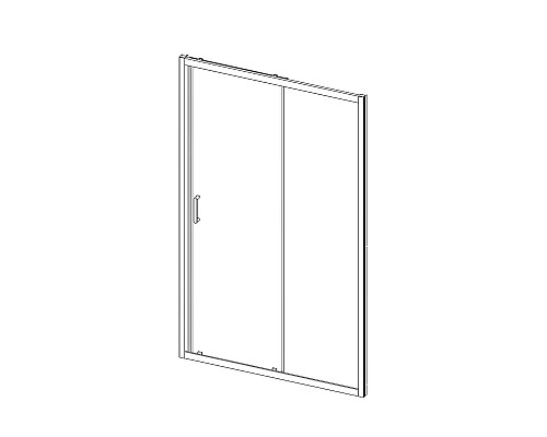 Душевая дверь Vincea Alpha 120 VDS-3AL120MT профиль Хром стекло текстурное