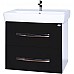 Тумба под раковину Bellezza Рокко 50 4633706000041 подвесная Черная Белая