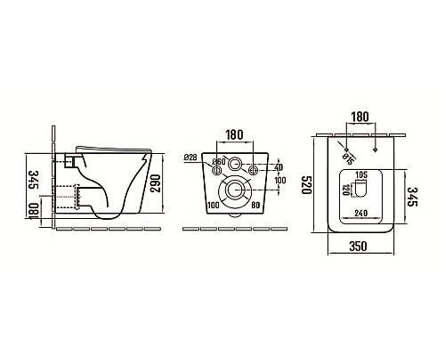 Унитаз CeramaLux 5170MC подвесной Капучино матовый с сиденьем Микролифт