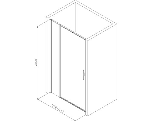 Душевая дверь Allen Brau Priority 120 3.31009.BBA Черный брашированный